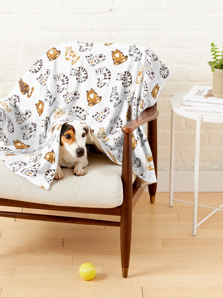 Alternate view of Pattern Cute Animal Friendly Cats Pet Blanket