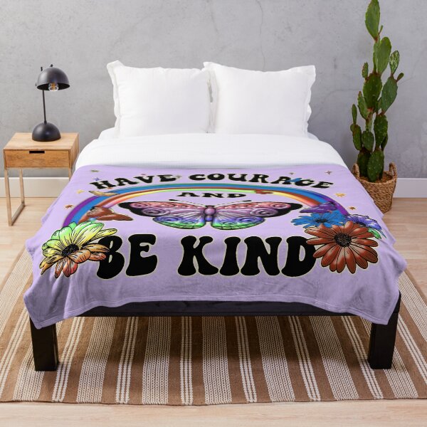 Item preview, Have Courage and Be Kind Fun gift, colorful rainbow hippy message of peace designed and sold by DarkFirefly.