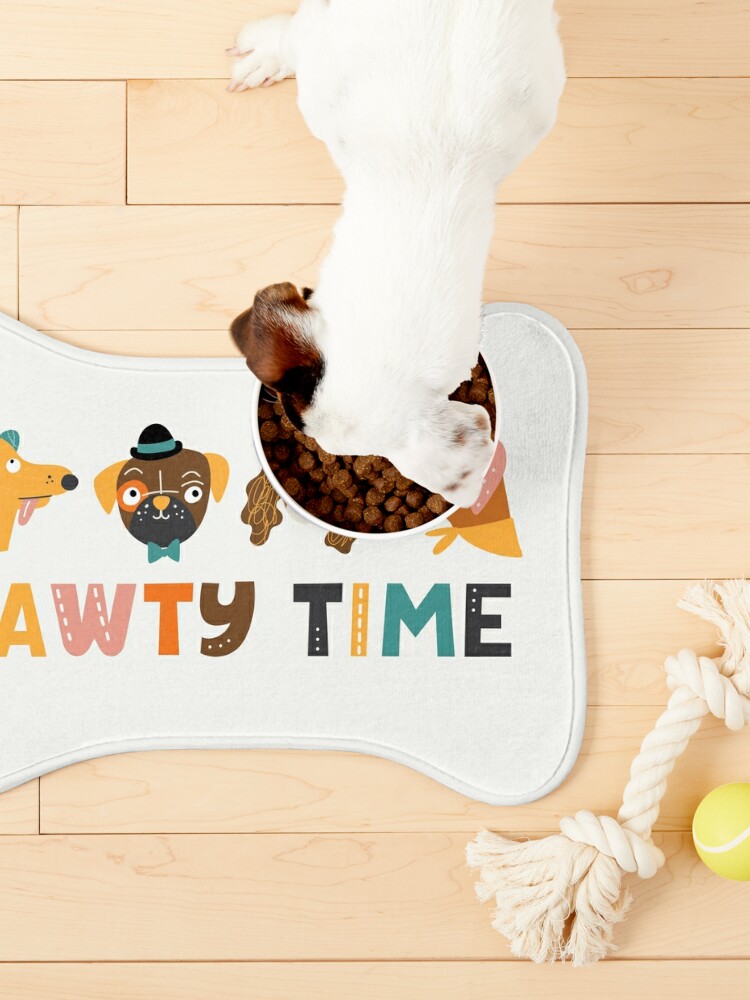 Discover Dog paw time- Pet Bowls Mat