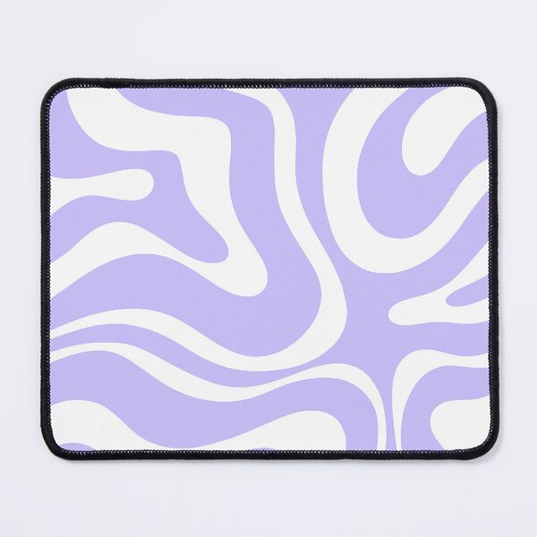 Item preview, Retro Modern Liquid Swirl Abstract Pattern Square in Light Purple and White designed and sold by kierkegaard.
