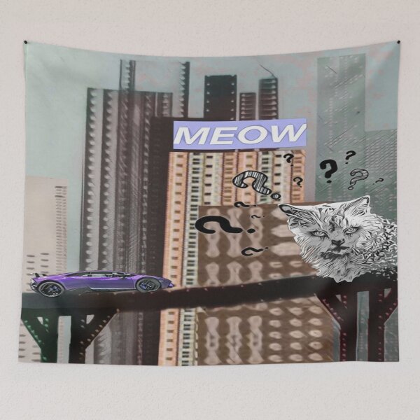 Item preview, Surreal cat portrait  designed and sold by Cyberomiz.