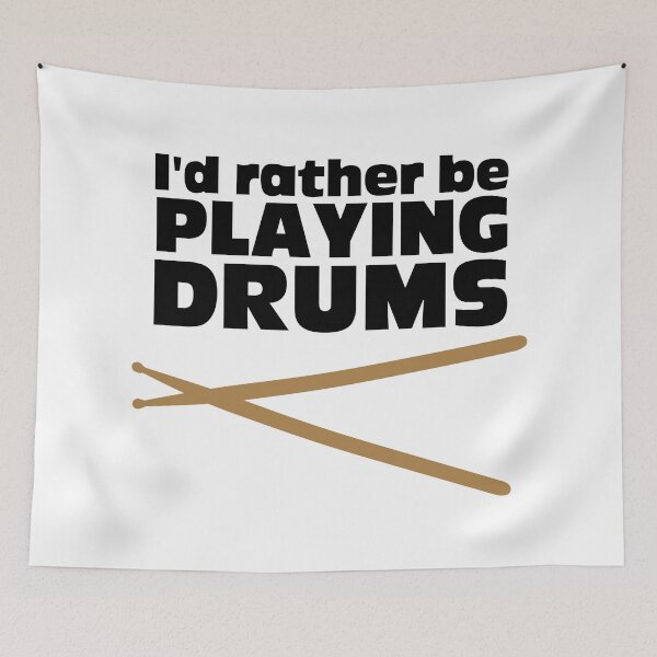 Item preview, Playing Drums Music Quote designed and sold by quarantine81.