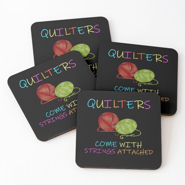 Item preview, Quilters Come With Strings Attached | Funny Quilting Quote designed and sold by SomeDesignThing.