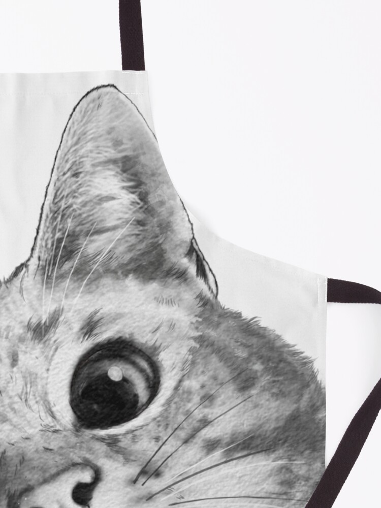 Alternate view of sneaky cat Apron