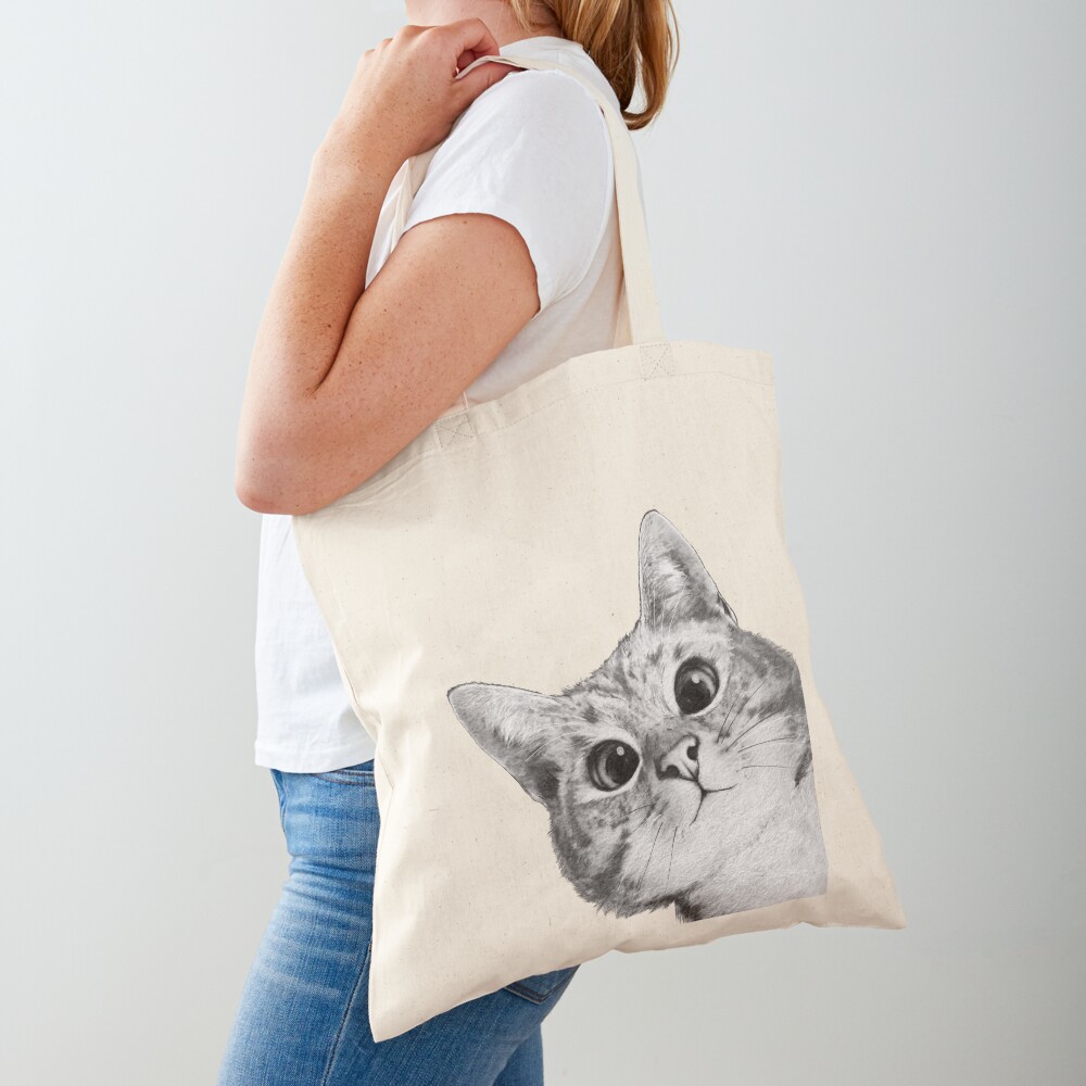 sneaky cat Tote Bag