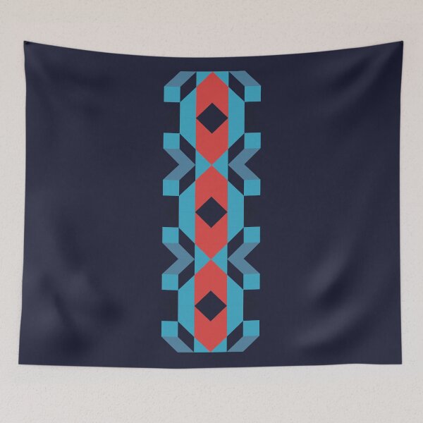 Item preview, Textile Inspired Pattern - Turquoise, Blue & Red designed and sold by boltjesdesign.