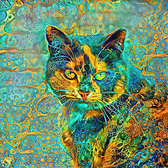 Abstract Art | Deep Style abstraction cat