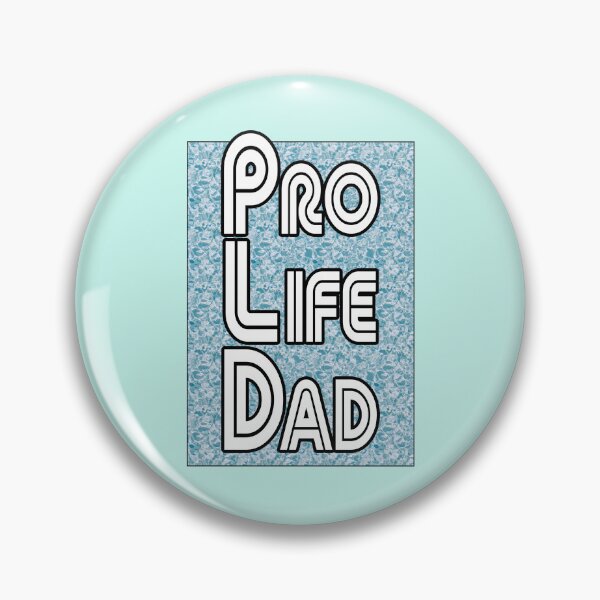 Item preview, Water Blue clear, Pro Life Dad Line retro letters designed and sold by Patrick Chastain.