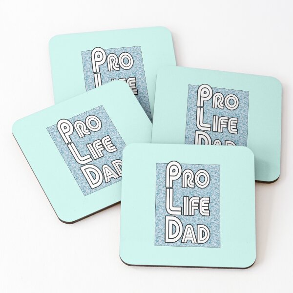 Item preview, Water Blue clear, Pro Life Dad Line retro letters designed and sold by Patrick Chastain.
