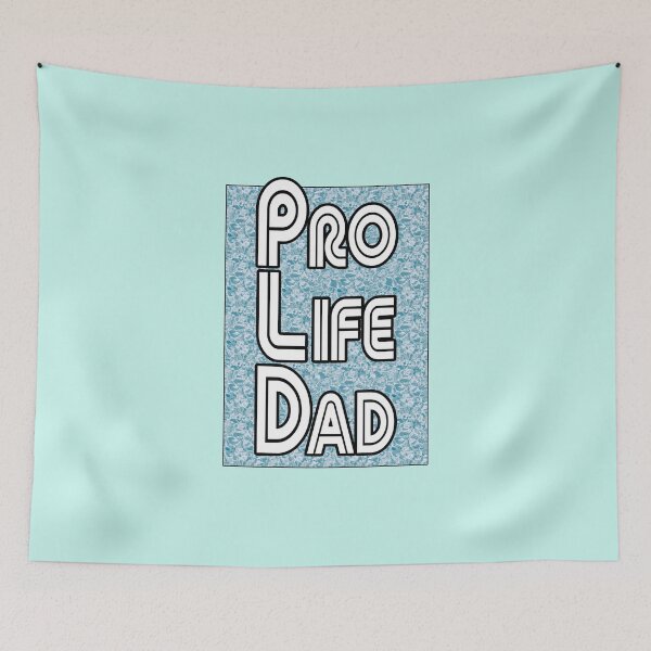 Item preview, Water Blue clear, Pro Life Dad Line retro letters designed and sold by Patrick Chastain.