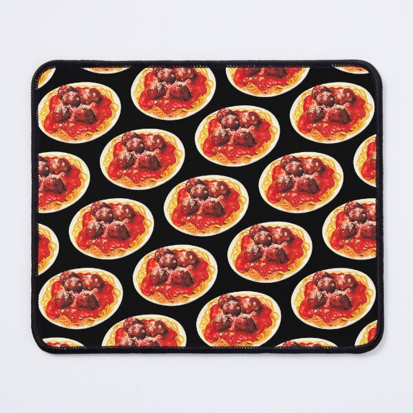 Item preview, Spaghetti & Meatball Pattern - Black designed and sold by Kelly  Gilleran.
