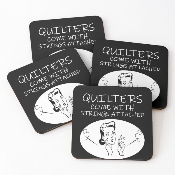 Item preview, Quilters Come With Strings Attached | Funny Vintage Woman Art designed and sold by SomeDesignThing.