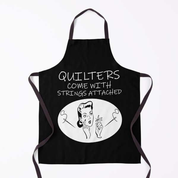 Item preview, Quilters Come With Strings Attached | Funny Vintage Woman Art designed and sold by SomeDesignThing.