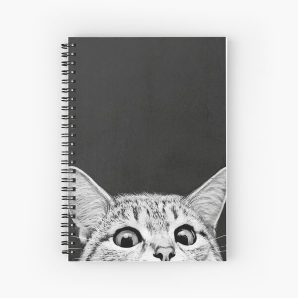 Colorful Cat Journal  Abstract Cat Spiral Notebook