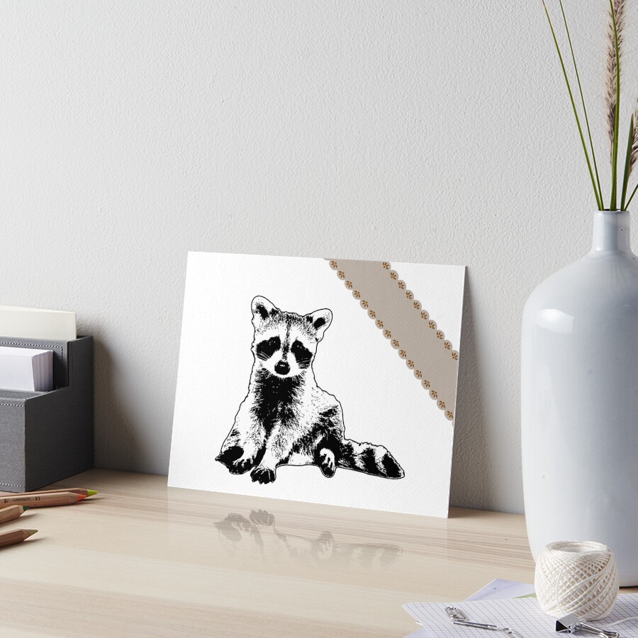 Raccoon - Critter Love Collection 6 of 6 Art Board Print