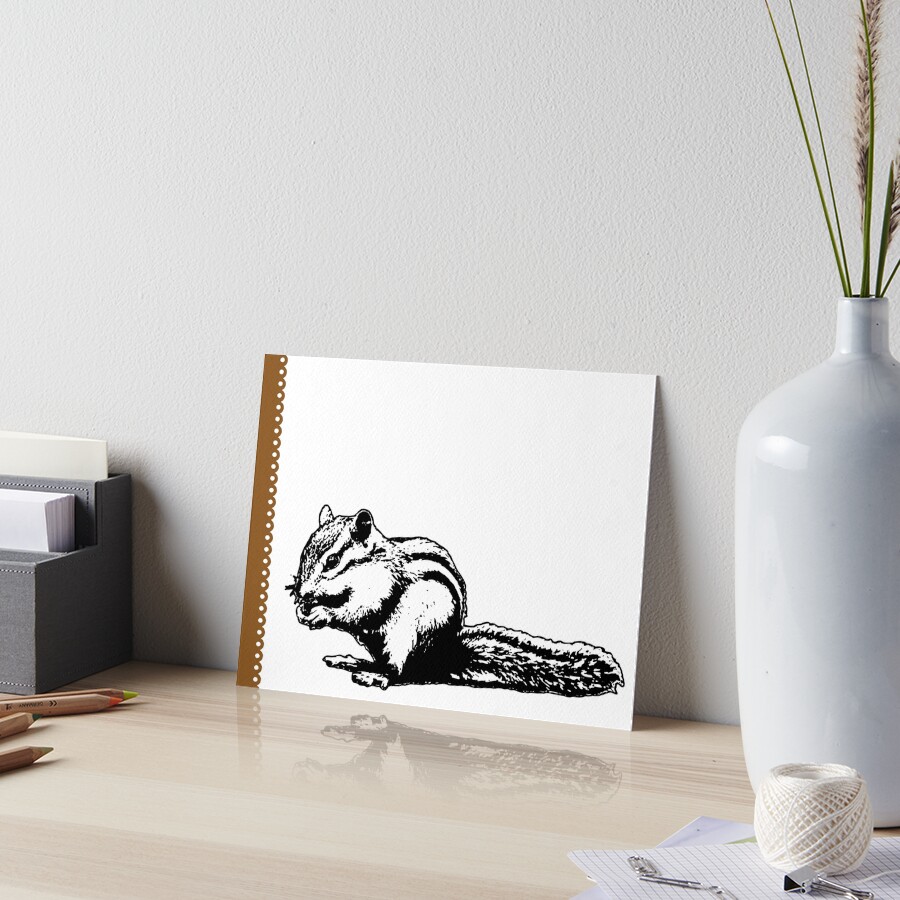 Chipmunk - Critter Love Collection 4 of 6 Art Board Print