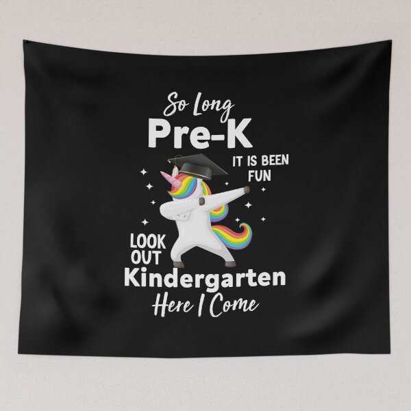 Item preview, Kids So Long Pre-K Kindergarten Here I Come Unicorn Graduation designed and sold by AMERZAGUE DESIGN.
