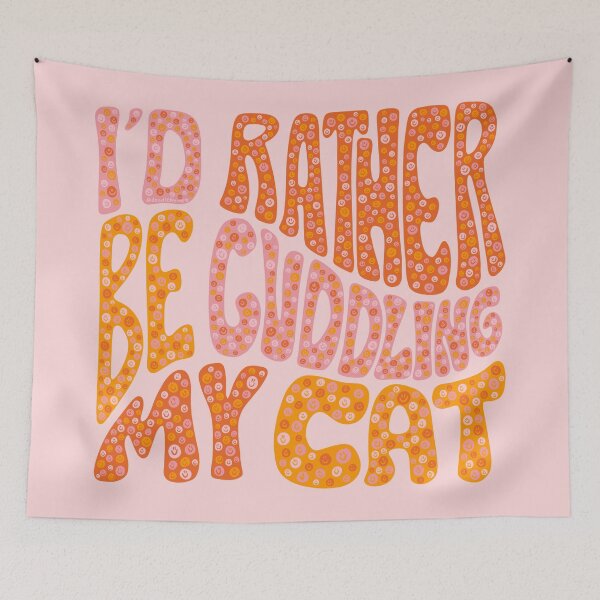 Item preview, I'd Rather Be Cuddling My Cat designed and sold by doodlebymeg.