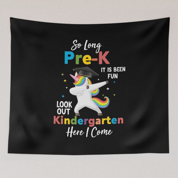 Item preview, Kids So Long Pre-K Kindergarten Here I Come Unicorn Graduation designed and sold by AMERZAGUE DESIGN.