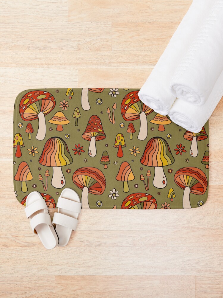 Alternate view of Mushroom Print Bath Mat