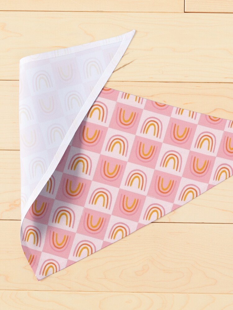 Pet Bandana, Rainbow Checkered Print designed and sold by doodlebymeg