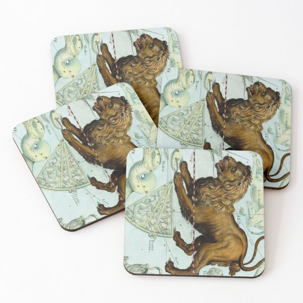 Item preview, Antique Leo Constellation Star Map designed and sold by jadeandjester.