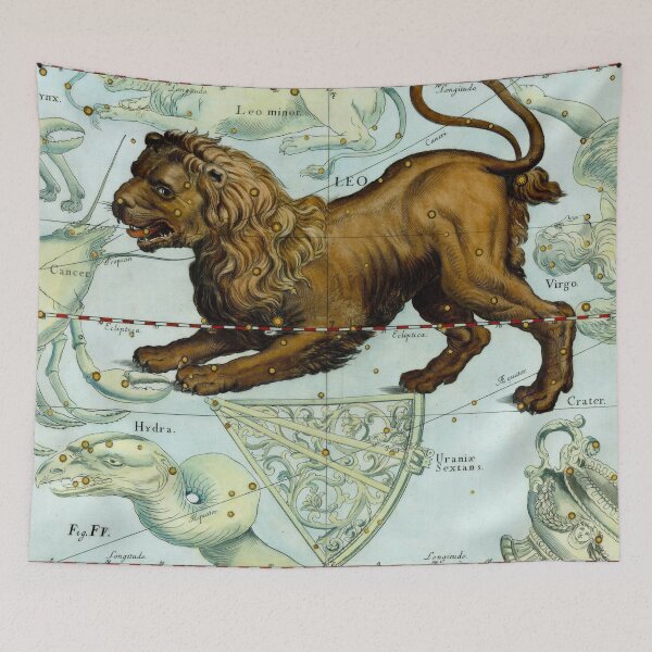 Item preview, Antique Leo Constellation Star Map designed and sold by jadeandjester.