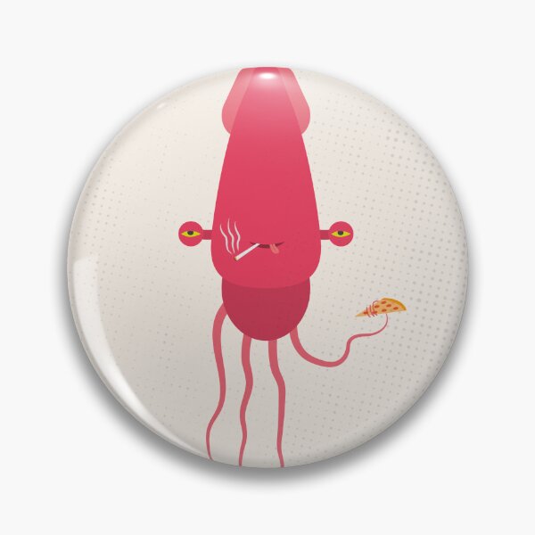 Item preview, Pizza Addicted Squid designed and sold by thevectorhead.