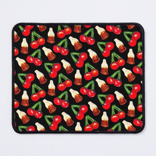 Item preview, Cherry Cola Gummy Candy Pattern - Black designed and sold by Kelly  Gilleran.