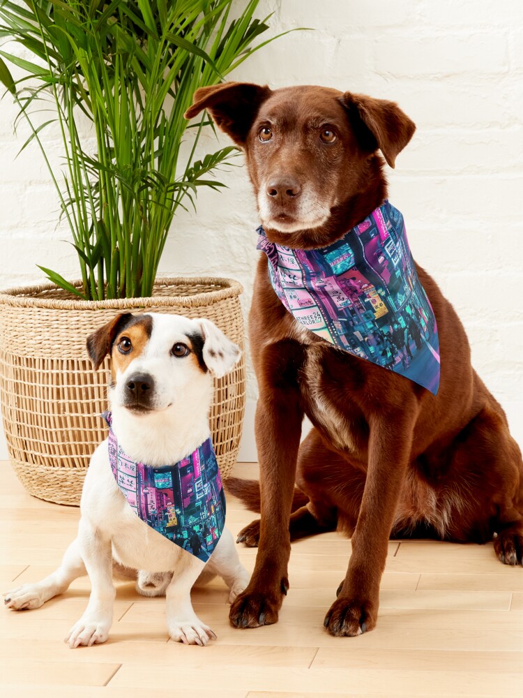 Alternate view of Tokyo - A Neon Wonderland Pet Bandana