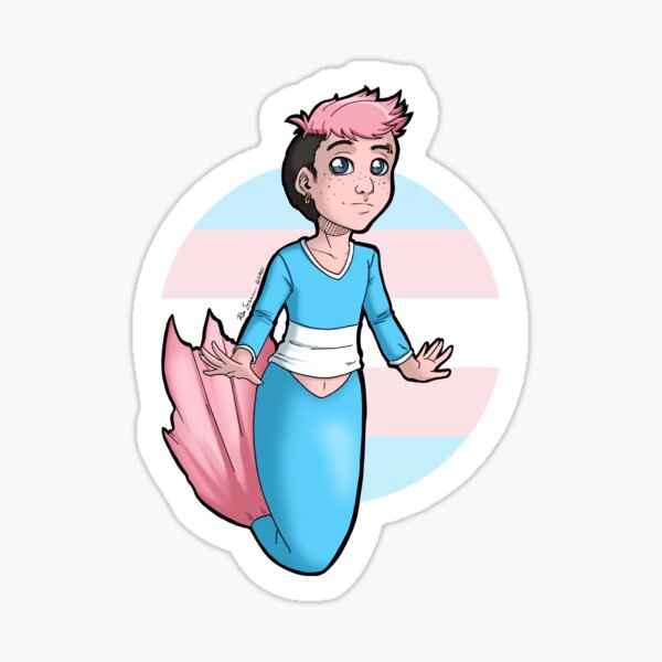 PrideMaids - Transman Pride Mermaid Sticker