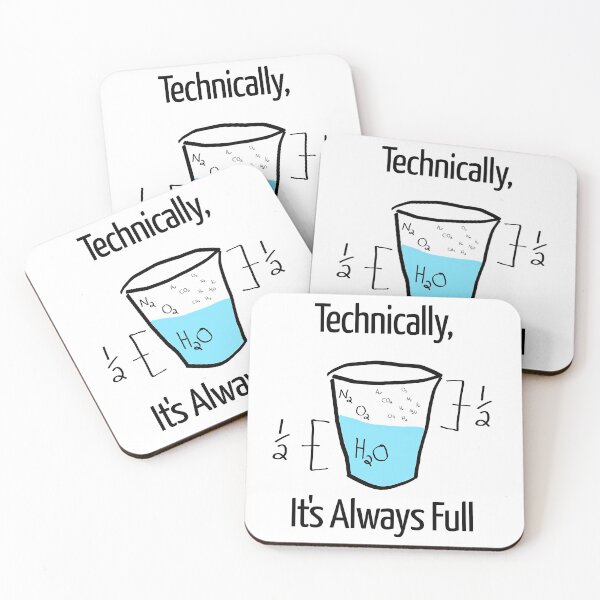 Science is Optimistic Coasters (Set of 4)