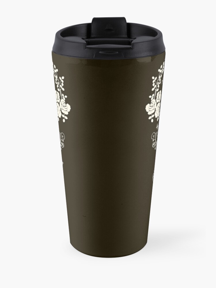 Alternate view of I Dream In Color - Light Silhouettes on Dark Brown Travel Coffee Mug