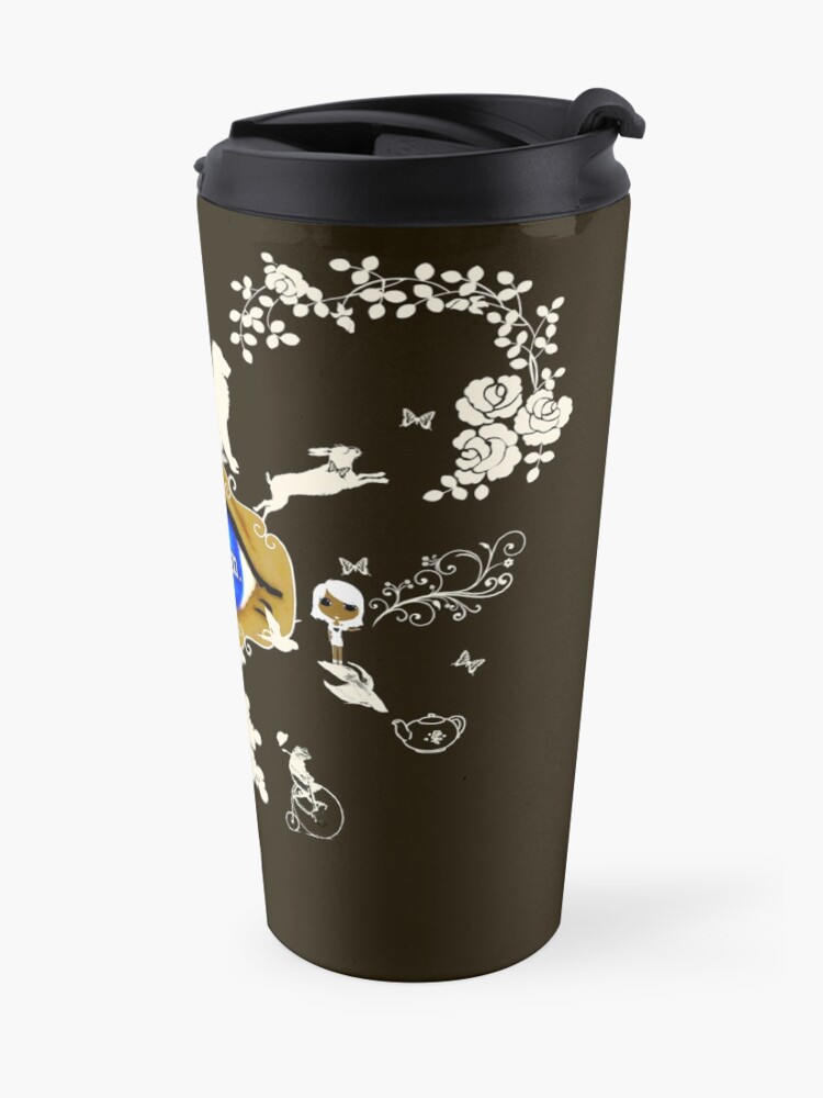 Alternate view of I Dream In Color - Light Silhouettes on Dark Brown Travel Coffee Mug