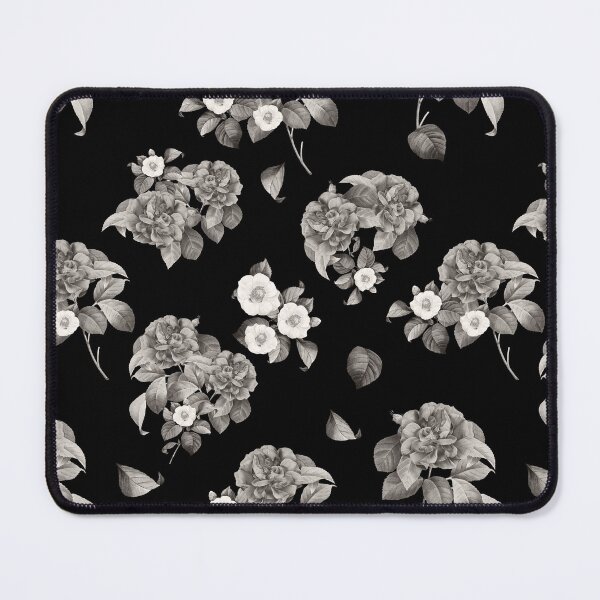 Item preview, Vintage Japanese Camellia Garden Black and White designed and sold by Fabiana Westphal.