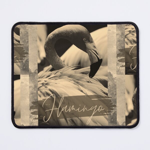 Item preview, Elegant Flamingo Sepia Digital Photography Collage Design designed and sold by EarthArtDesigns.