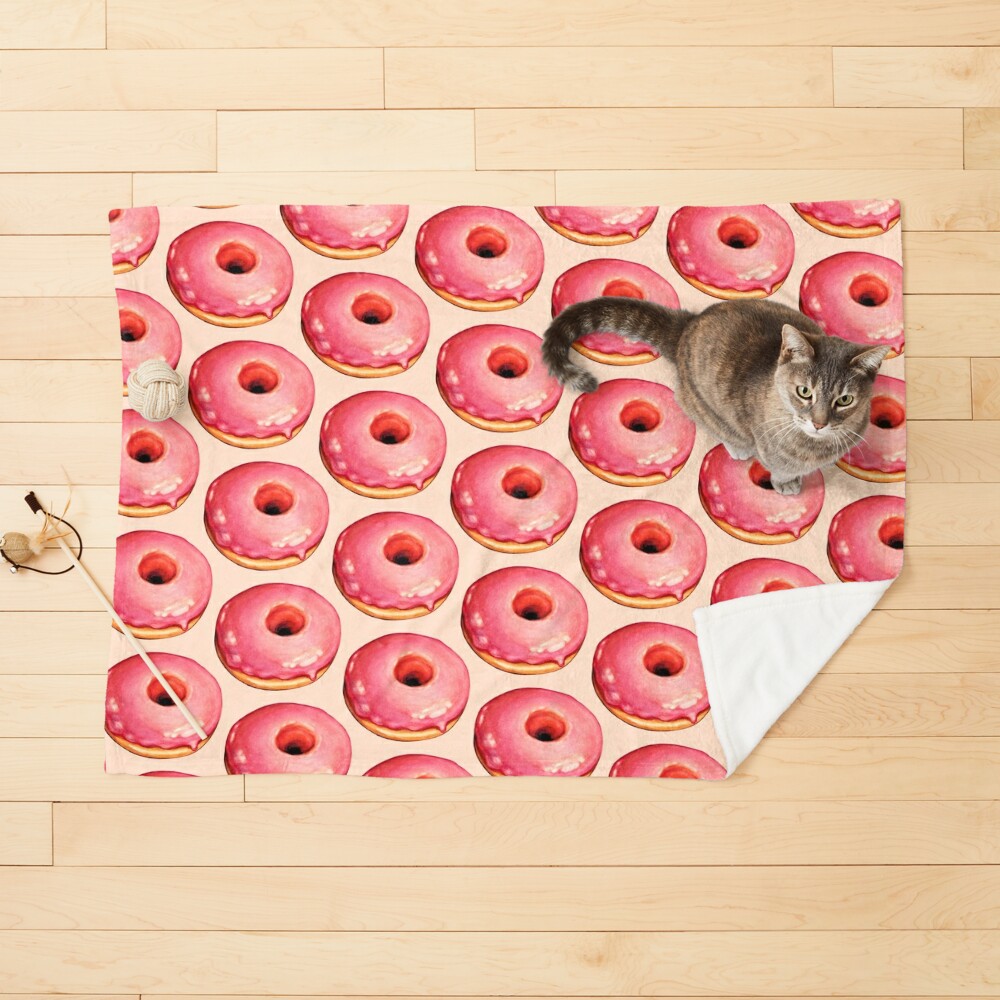 Strawberry Donut Pattern Pet Blanket