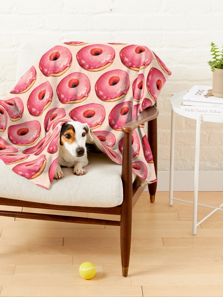 Alternate view of Strawberry Donut Pattern Pet Blanket