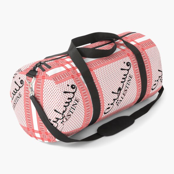 Handcrafted Palestinian Kufiya & Tatreez Duffle Bag