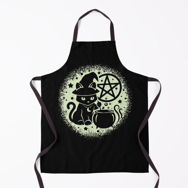 Item preview, Black Cat Stirring Cauldron Witch Wicca Halloween designed and sold by crazyfigments.