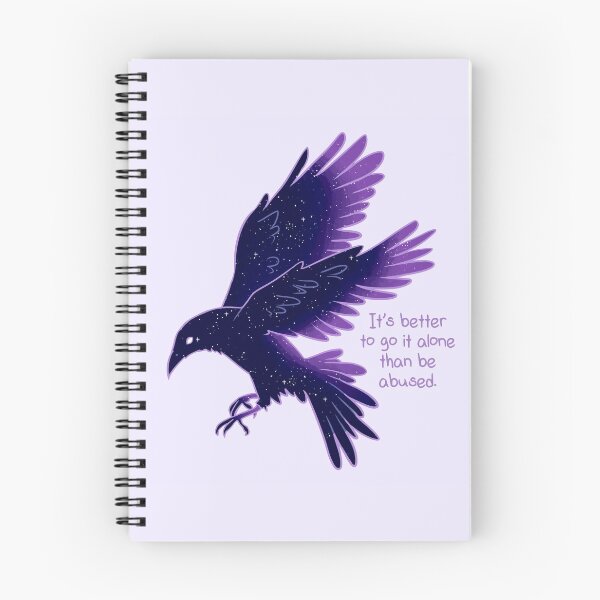 Item preview, "It's Better To Go It Alone" Galaxy Raven designed and sold by thelatestkate.