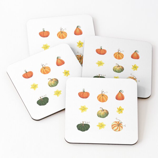 Item preview, Fall Harvest Green and Orange Pumpkins and Pumpkin Flowers designed and sold by silviaol.