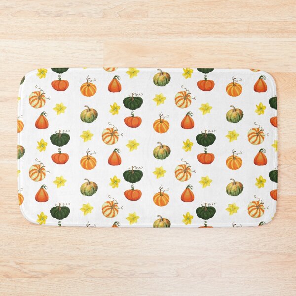 Item preview, Fall Harvest Green and Orange Pumpkins and Pumpkin Flowers designed and sold by silviaol.