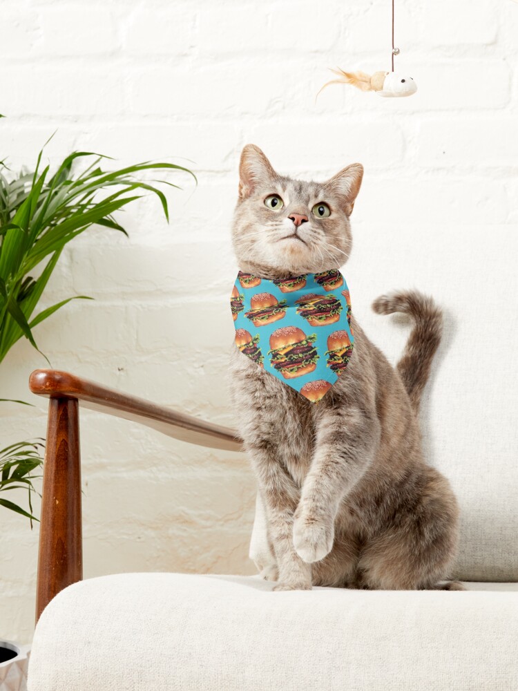 Alternate view of Double Cheeseburger 2 Pattern Pet Bandana