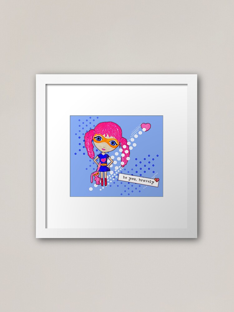 Alternate view of Bravely, She Took On The World Framed Art Print