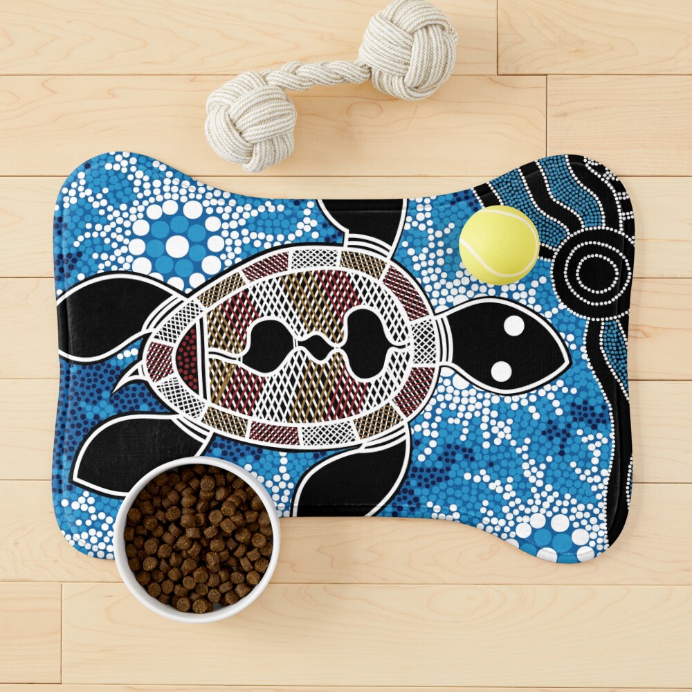 Authentic Aboriginal Art - Sea Turtles Pet Mat