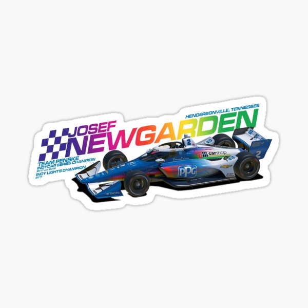 Item preview, Josef Newgarden 2022 alt (rainbow/white on blue) designed and sold by pdas1996.