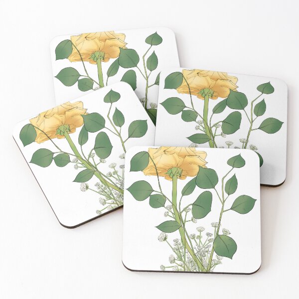 Item preview, Pintura de ilustración de paquete de flores amarillas designed and sold by Craori.