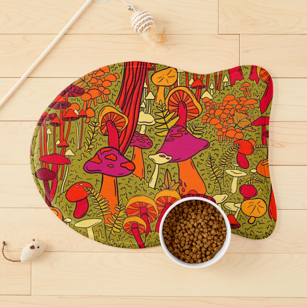  Mushrooms In The Forest Pet Mat For Sale By Doodlebymeg Redbubble