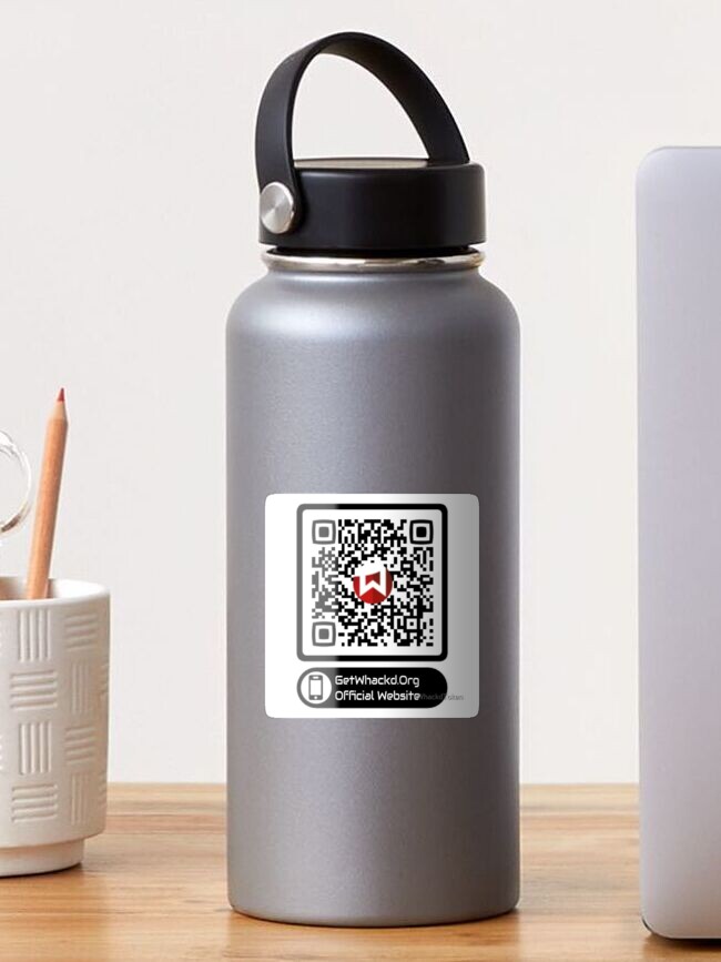 Thumbnail 1 of 3, Sticker, Get WHACKD Website QR designed and sold by WhackdToken.